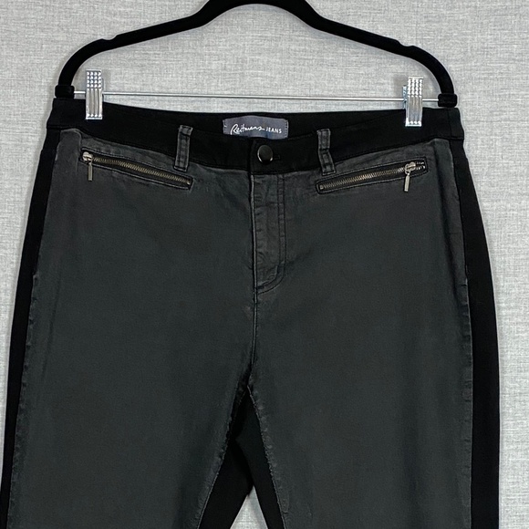 Reitmans Jeans Mixed Fabrics Pants Sz 13 Stretchy Back Denim Front - Picture 2 of 10